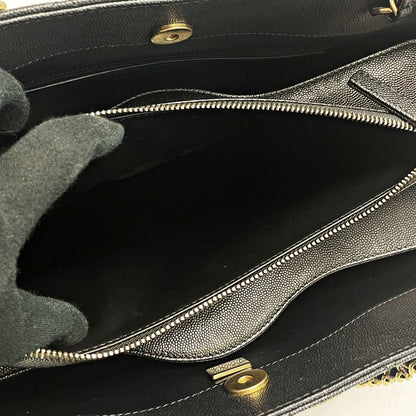 Chanel Matelasse As3634 Black Chain Tote Bag Caviar Skin Ladies Gold Hardware