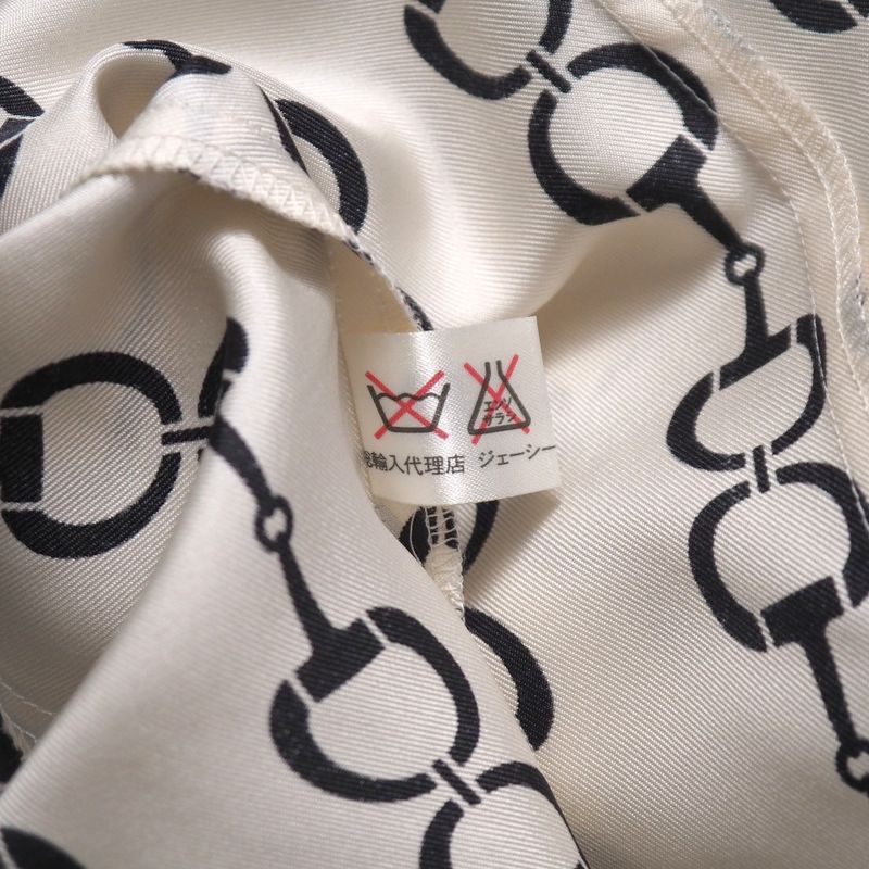 OLD Celine Old Celine Vintage Blouse Size 40 All Silk Harness Pattern Bits Long