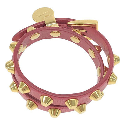 Prada Leather Studded Bracelet Accessories - Pink - Women