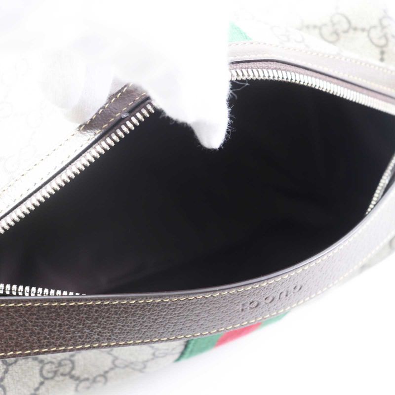 Gucci 759689 Cosmetic Case With Web Stripe GG Supreme Cosmetic Pouch/beauty