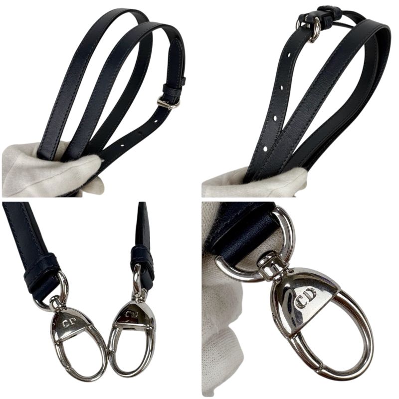 Christian DIOR Oblique Baby Ball Mini Shoulder Bag Trotter Pattern Circle Round