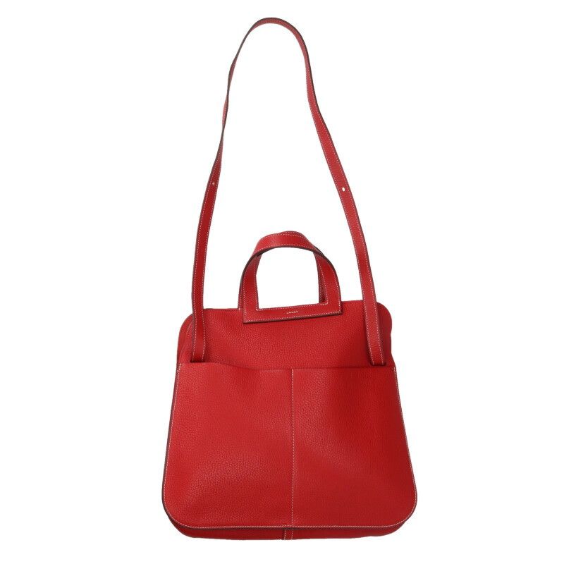 Hermes Arsene 31 C Engraved Svhardware Taurillon Clemence Rouge Cazac Shoulder