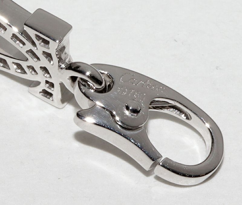 Cartier Pendant Top Charm 18K White Gold 24P Diamonds 2ccharm Full Diamonds