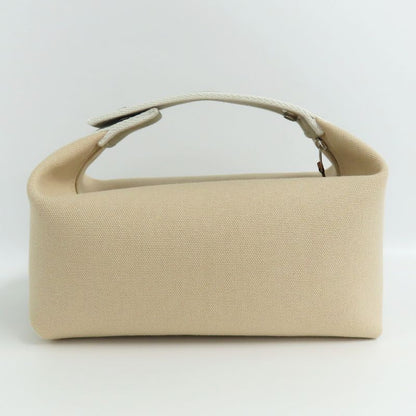 Hermes Brid A Black PM Natural Svhardware Cotton Canvas Pouch Handbag