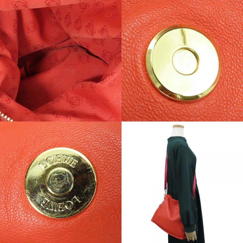 Loewe Shoulder Bag Flamenco Nappaleather Orange Pink Shoulder Crossbody 2WAY