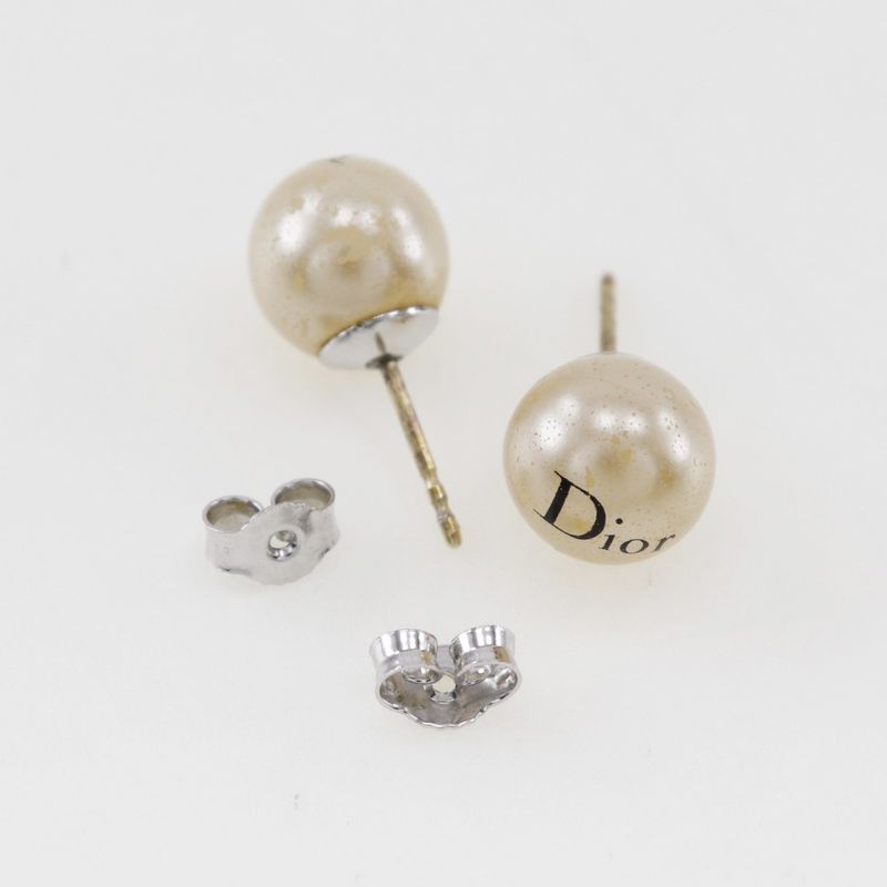 [dior] Christian Dior Pearl And Metal Women's 3.0g Earrings