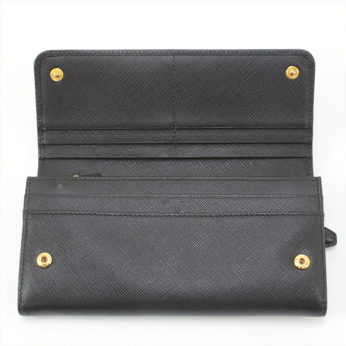 Prada Saffiano Bifold Long Wallet Black