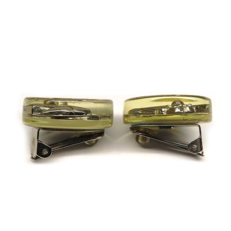 Chanel Earring Round Shape Coco Mark Camellia Heel Motif Pair 97P
