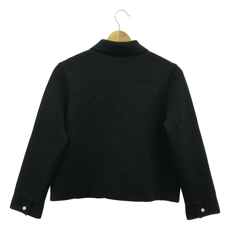 Christian DIOR - Logo Pearl Button Single Knit Jacket - 36 - Black - Women