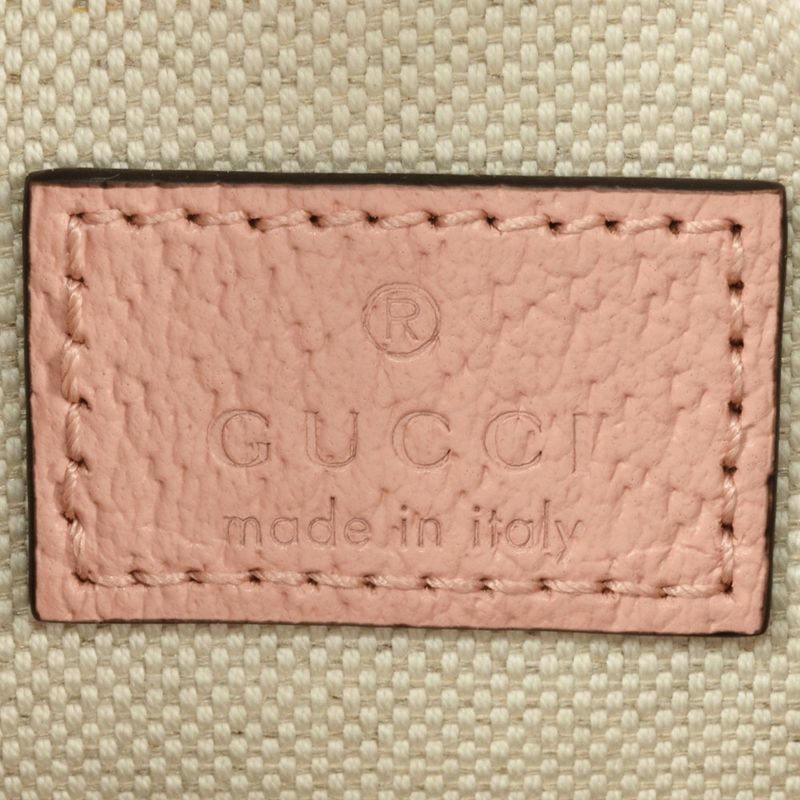 Gucci Ophidia Super Mini Handbag GG Supreme Canvas 781490 Pink Shoulder Bag