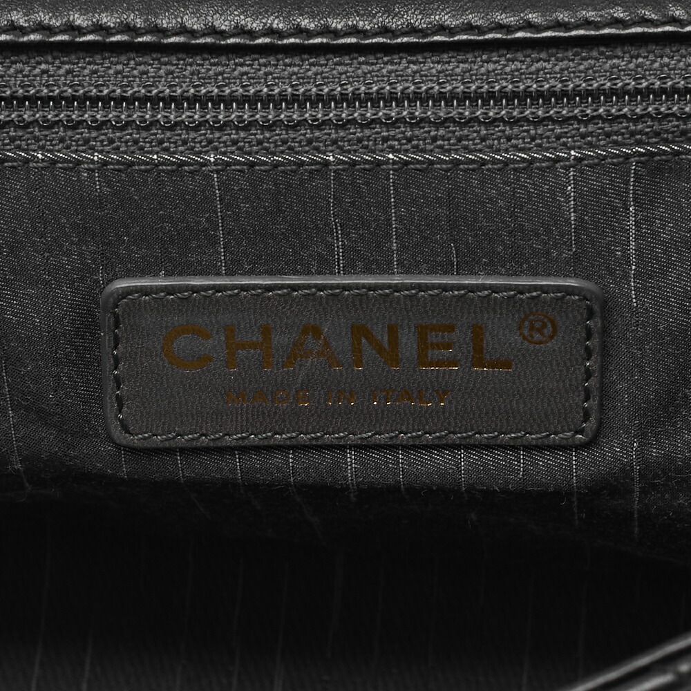 Chanel Shoulder Bag Matelasse Pearl Coco Mark Chain Shoulder Lambskin Black