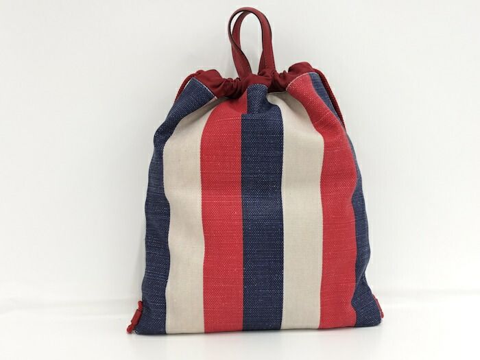 Gucci Backpack Drawstring Logo Canvas Tricolor