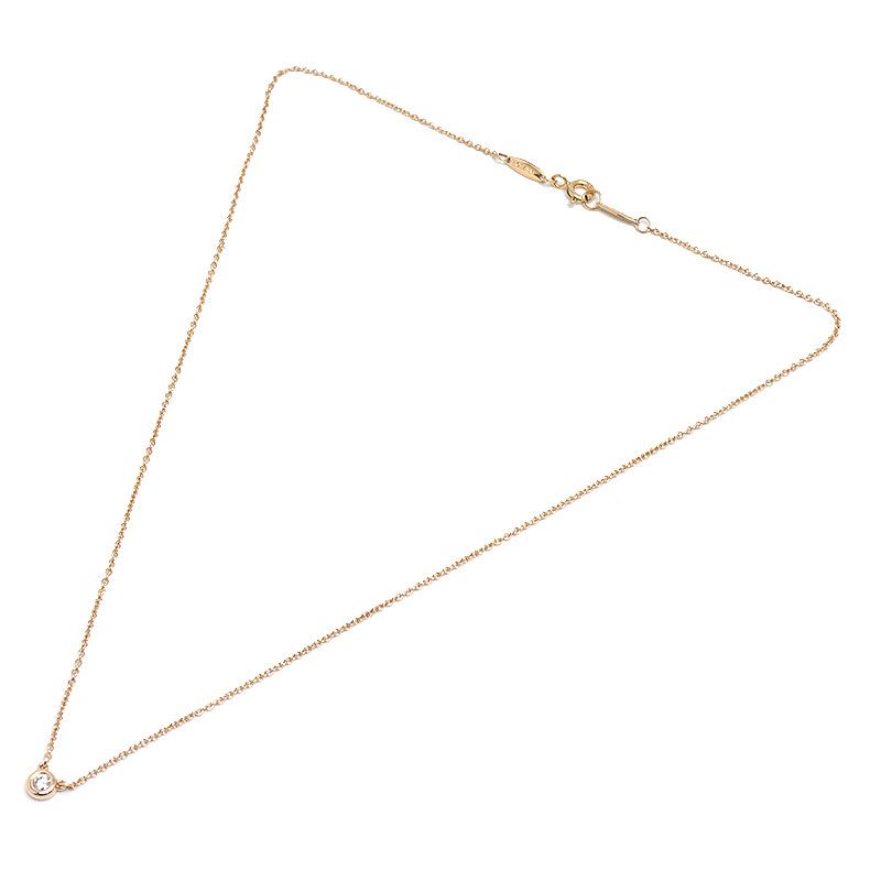 Tiffany & Co Peretti By-the-yard Necklace 18K Pink Gold Diamond