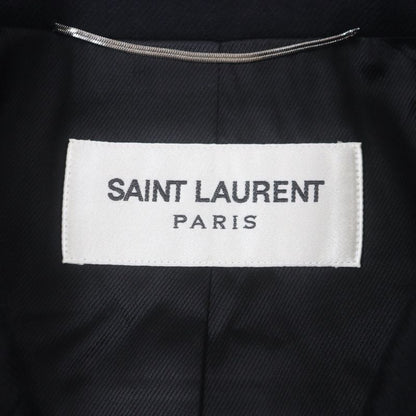  Saint Laurent Paris 579819 Wool Cashmere Single Chester Coat Black 48 Hanger