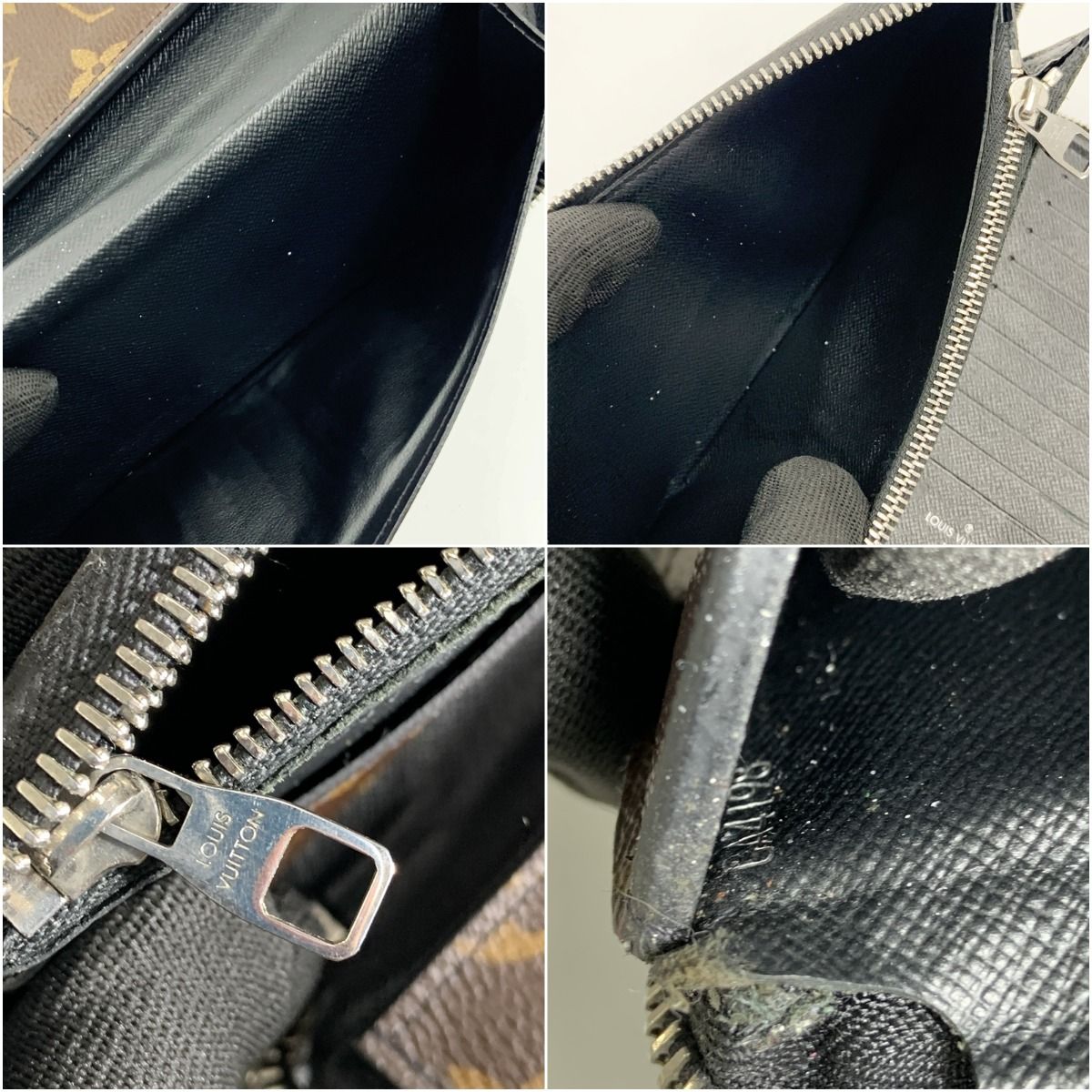 Louis Vuitton Monogram Macassar Zippy Wallet Vertical Round Zipper Long