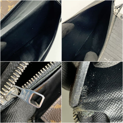 Louis Vuitton Monogram Macassar Zippy Wallet Vertical Round Zipper Long