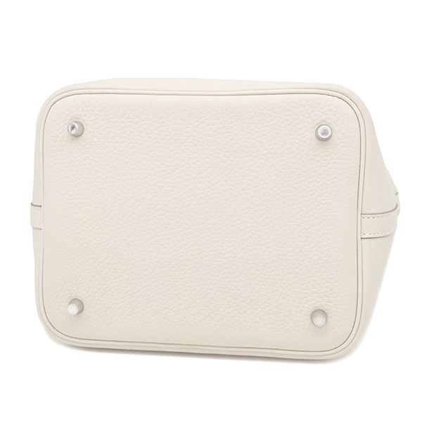 Hermes Handbag Picotin Lock MM Taurillon Clemence Cles Silver Hardware Off