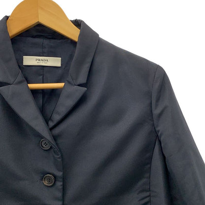 Prada | 2019 | Silk-blend 3B Tailored Jacket | 38 | Navy | Women