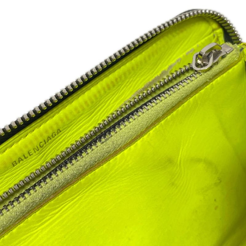 Balenciaga Everyday Continental Zip Around 505052 Black And White Round Zipper