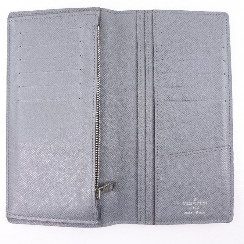 Louis Vuitton Portefeuille Brazza M32653 Taiga Glacier Sp2141 Unisex Long Wallet