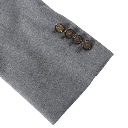 Gucci Wool Cles Button Single Tailored Jacket Gray 42 Genuine