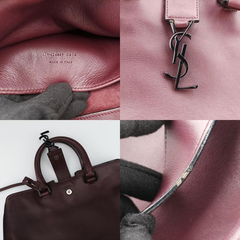 Yves Saint Laurentyves Saint Laurent Baby Cabas Bordeauxleather 424869lth4248690