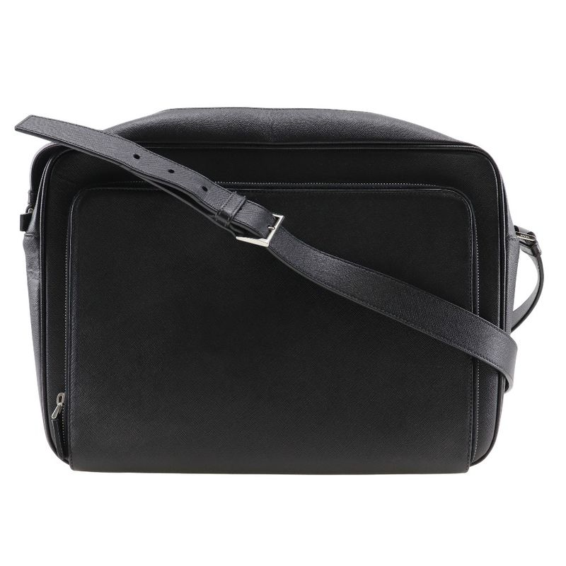 Prada Messenger Bag Saffiano NERO Black Men's Shoulder Bag