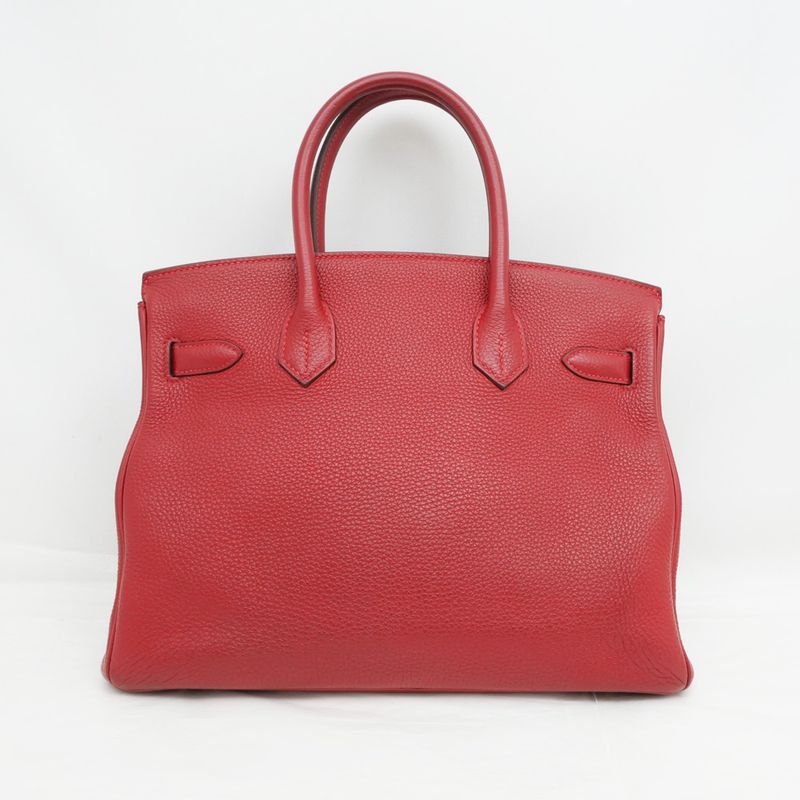 Hermes Birkin 30 Tote Bag Red Togo A Stamp Manufactured In 2017 Gold
