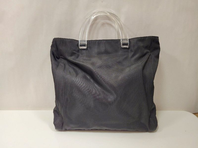 Prada Handbag B8167 Tessuto Nylon Plastic Nero Black Preowned 003806