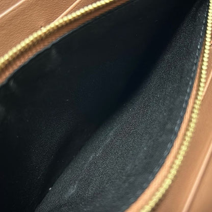 Celine Long Wallet - Brown And Black Round Zipper Leather