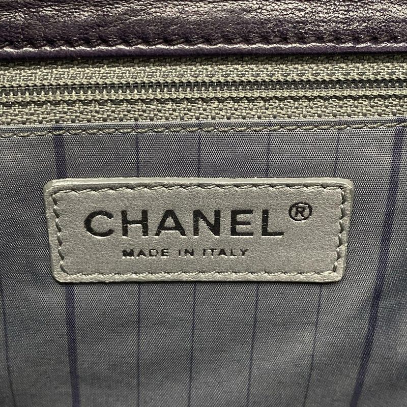 Chanel Shoulder Bag Matelasse Dark Purple Chain Shoulder / Silver Hardware