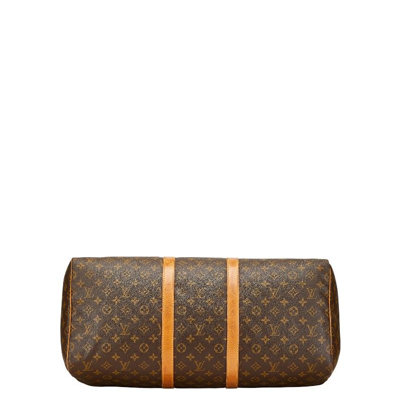 Louis Vuitton Monogram Keepall 55 Boston Bag Travel Bag M41424 Brown PVC