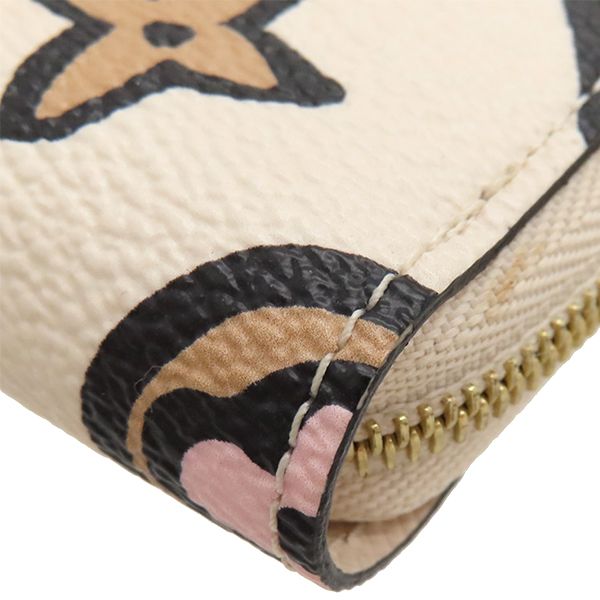 Louis Vuitton Coin Case Zippy Coin Purse Monogram Canvas Cream Gold Hardware
