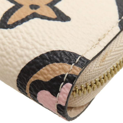 Louis Vuitton Coin Case Zippy Coin Purse Monogram Canvas Cream Gold Hardware