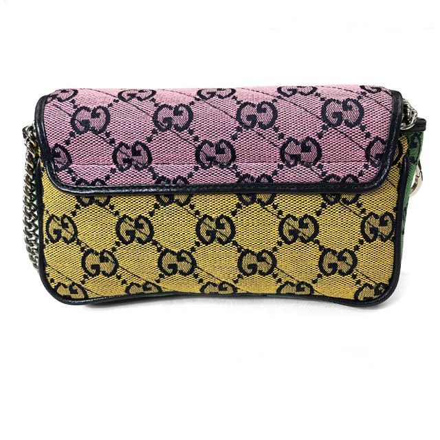 Gucci Multicolor Shoulder GG Marmont Super Mini Bag Canvas