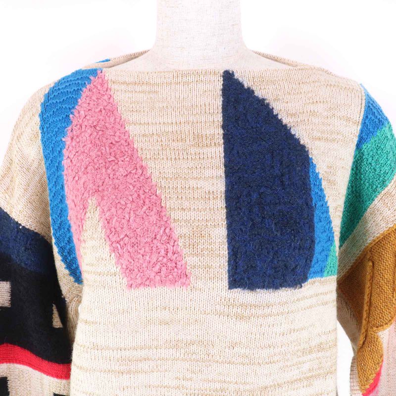 CHANEL 19A P61696 Cashmere Silk Blend Coco Mark Hardware Lame Yarn Design