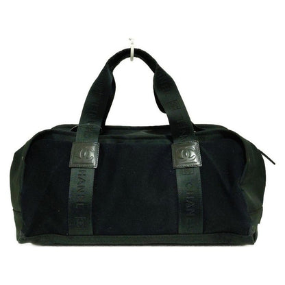 Chanel Handbag Sport Line Black With Repair Marks On Four Corners