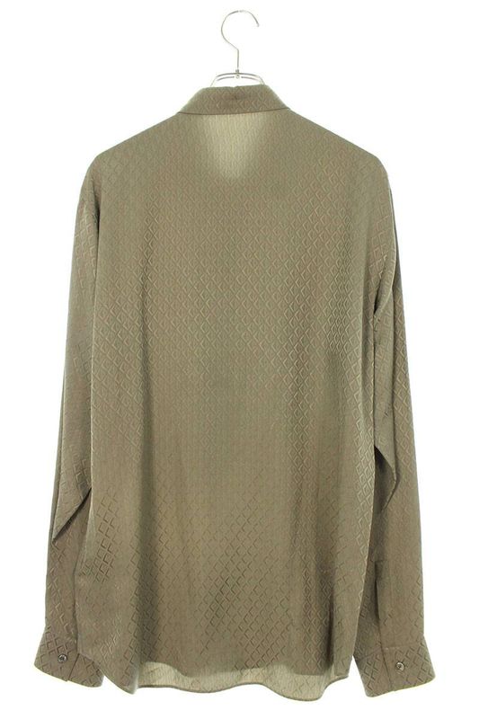 Dior 23AW 013c501a5917 CD Diamond Silk Blend Long Sleeve Shirt Men's 40