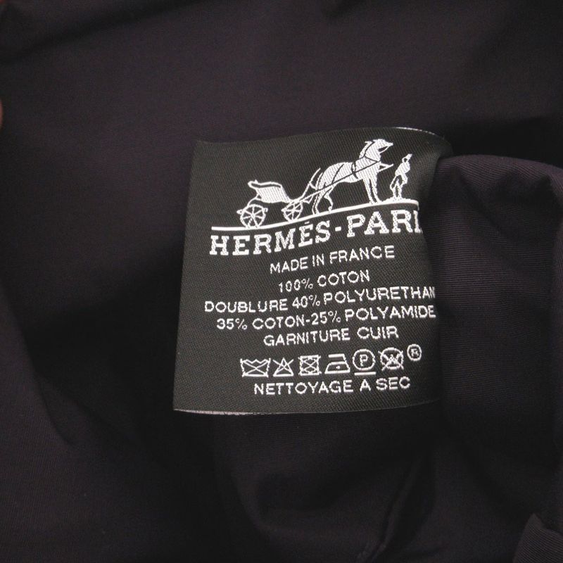 Hermes Gimetto Jumping High Case 456116 Clutch Bag Canvas/cotton Navy Blue 1032