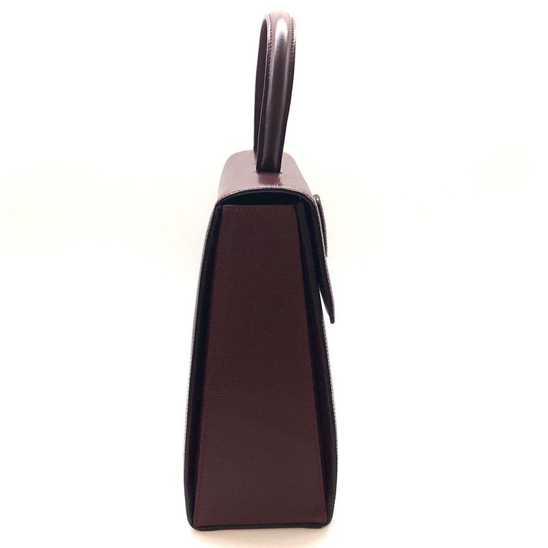 Cartier Mastline Handbag Turnlock Red Leather Ladies Preowned 005787