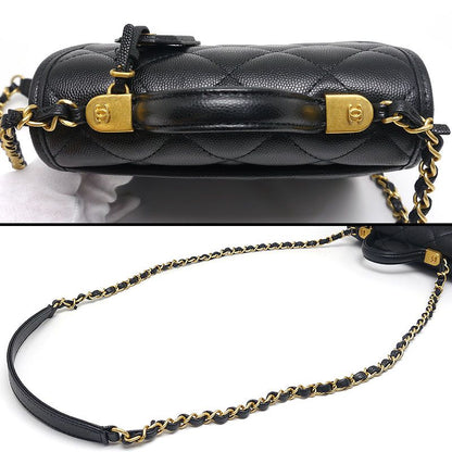 Chanel Matelasse Small Top Handle Bag 2WAY Chain Shoulder