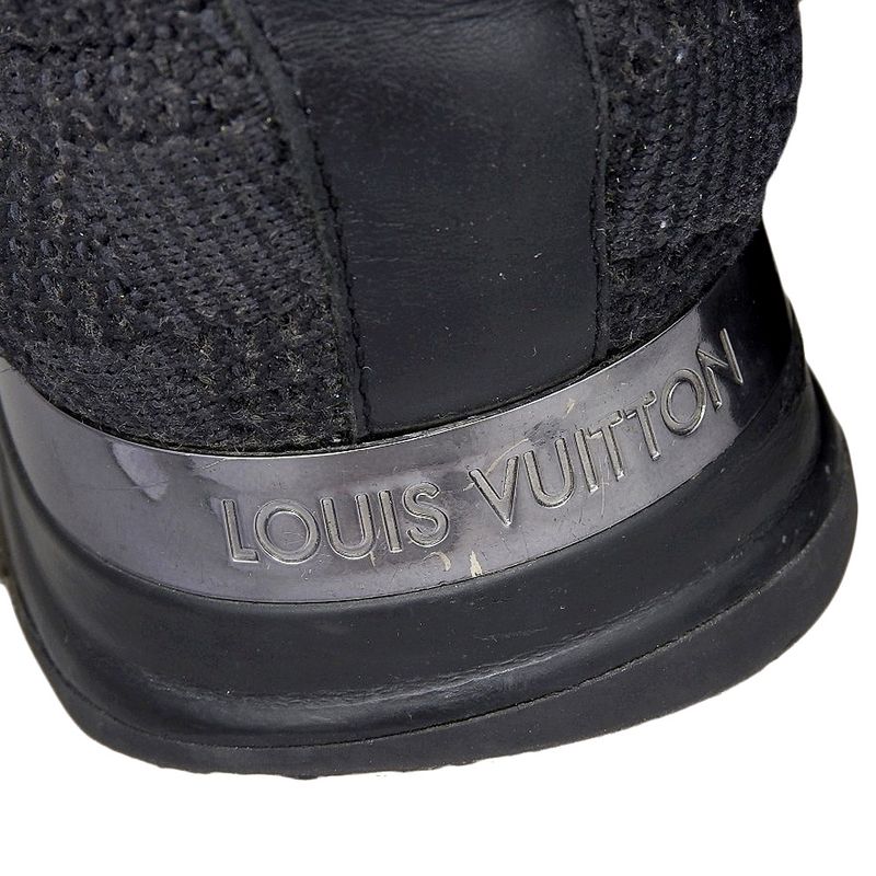 Louis Vuitton 2015 Item Runaway Line Jacquard Damier Leather Sneakers Shoes 5.5