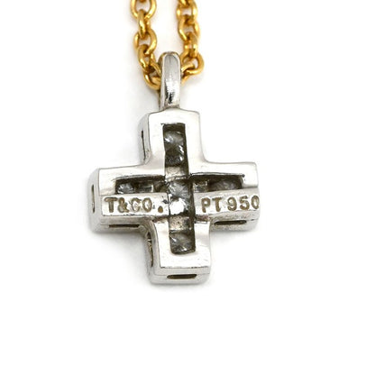 Tiffany & Co Tiffany & Co Necklace Cross Pendant Diamond Pt950 (Top) 18k Yellow