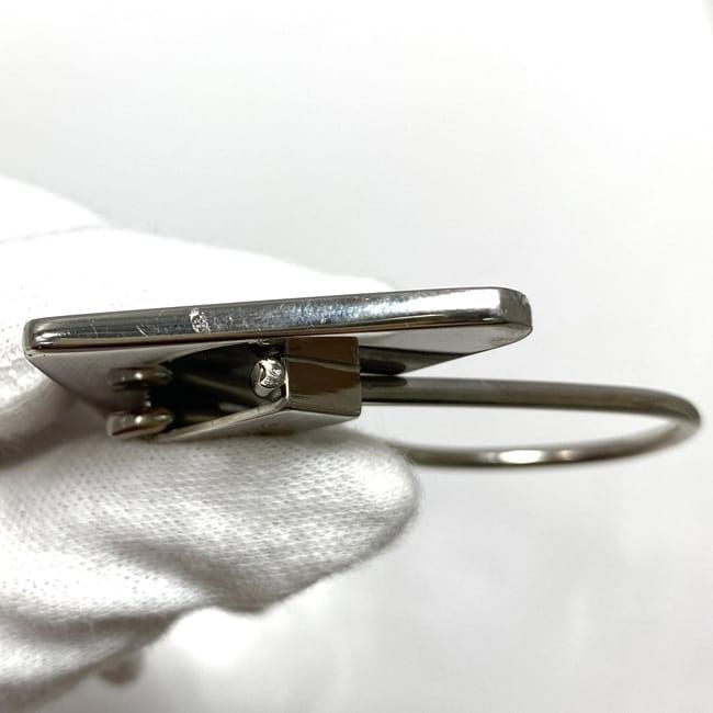 Prada Key Ring Silver Gray M713 Excellent Condition Metal Preowned Prada