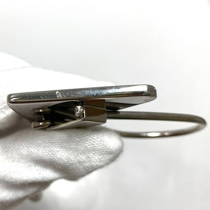 Prada Key Ring Silver Gray M713 Excellent Condition Metal Preowned Prada