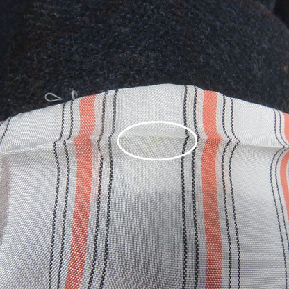 Hermes 100% Cashmere Window Pen Single Ancon Jacket Tailored Jacket Navy 46