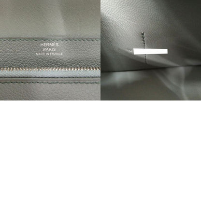 Hermes Dogon Compact Coin Case Leather Vert Amand Evercolor W Engraved 1193