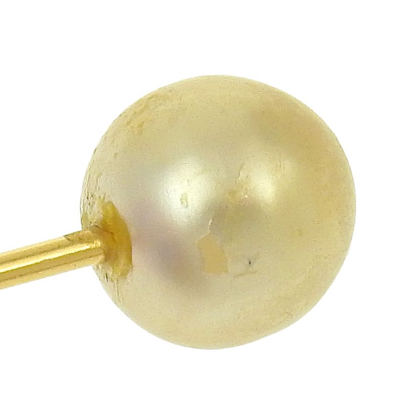 Celine Current Tag Bijoux Triple Faux Pearl Drop Earrings Ear Cuff GP Gold Women