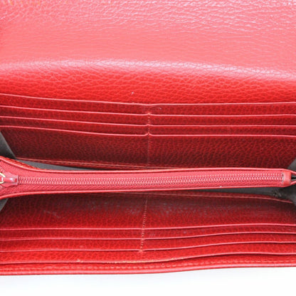 Gucci Long Wallet Double G Continental Wallet 456116 Red