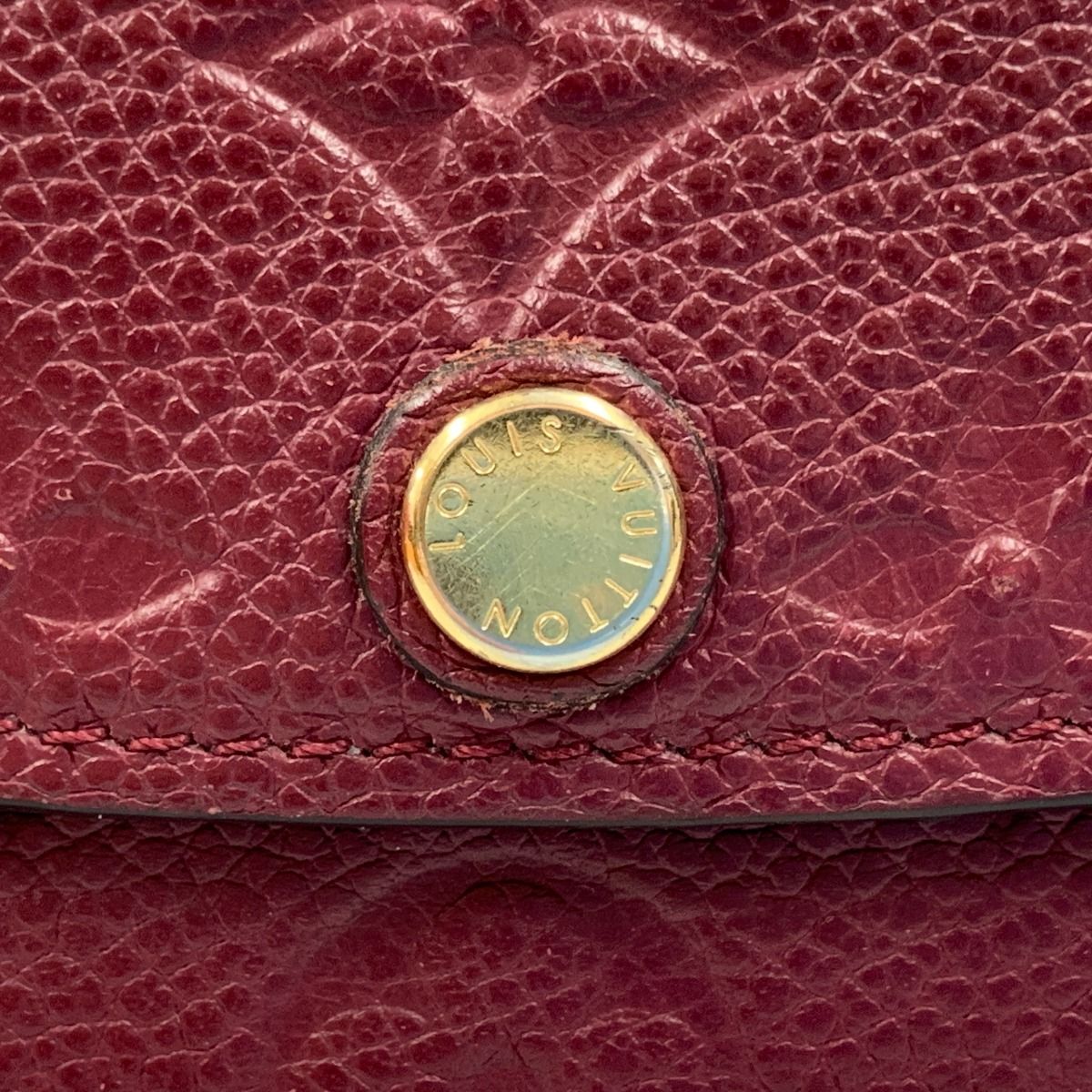 Louis Vuitton Empreinte Portefeuille Marine Trifold Wallet Wine Red